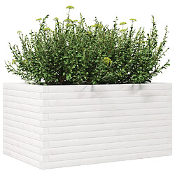 Avis vidaXL Jardinière blanc 90x60x45,5 cm bois de pin massif