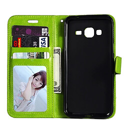 Acheter Wewoo Housse Étui vert pour Samsung Galaxy J3 2016 / J310 Crazy Horse Texture horizontale Flip en cuir avec boucle magnétique et titulaire fentes cartes porte-monnaie cadre photo