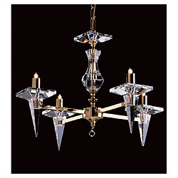 Lumière Chandelier sans abats jours Pescara Or 4 ampoules 39cm