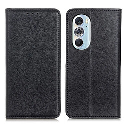 Etui en PU texture litchi, absorption magnétique avec support noir pour votre Motorola Edge X30