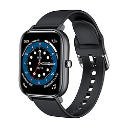 Chrono Montre Connectée Femme Homme Smartwatch Montre Sport avec IP68 étanche longue durée de vie de la batterie ECG fréquence cardiaque température pour Android iOS-Noir