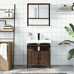 Avis Maison Chic Armoire de Bain | Ensemble de 2 meubles salle de bain Chêne marron -GKD97094