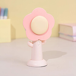 (Rose) Mini Ventilateur Portatif Rechargeable Usb De Conception Légère Pour Le Voyage