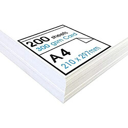 Artway Studio - Cartes Blanches - Hautes - idéales pour présentation/Affichage - 300 g/m² - A4-200 Feuilles