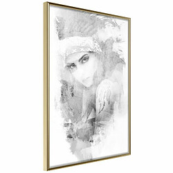 Paris Prix Affiche Murale Encadrée Mysterious Look Grey 20 x 30 cm Or