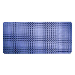 MSV Tapis Fond de baignoire antidérapant Caoutchouc QUADRO 36x76cm Bleu Foncé