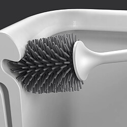 Universal Estampage Accessoires de salle de bains gratuits Espace Noir Etagère en aluminium Porte-brosse de toilette multifonction | Porte-brosse de toilette(Gris)