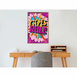 Paris Prix Affiche Murale Encadrée Girls Rule Colour 40 x 60 cm Or