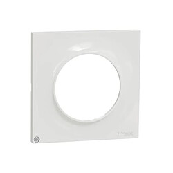 plaque de finition - odace styl - 1 poste - blanc antibactérien - schneider electric s500702