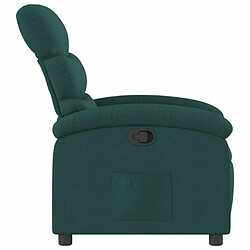 Acheter Maison Chic Fauteuil inclinable,Fauteuil luxe de relaxation Vert foncé Tissu -MN74720