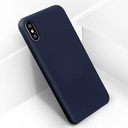 Avizar Coque iPhone X / XS Silicone Semi-rigide Mat Finition Soft Touch bleu nuit