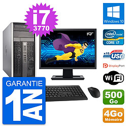 PC Tour HP Pro 6300 CMT Ecran 19" i7-3770 RAM 4Go Disque 500Go Windows 10 Wifi - Occasion