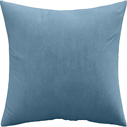 ICONIK INTERIOR Coussin carré en velours (45x45 CM) coussin + rembourrage - Mesmal Bleu clair