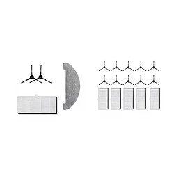 Ensemble AD 2 pour aspirateur Robot Proscenic M7 Pro, pièces: 1 ensemble balai latéral, filtre Hepa et 1 ensemble brosse et filtre Hepa