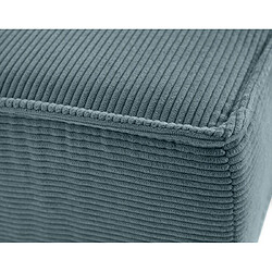 Avis Lisa Design Jake - pouf en velours côtelé - pieds bois foncé