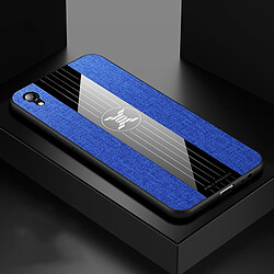 Wewoo Coque Souple Pour étui de protection TPU antichoc Vivo Y91 XINLI Stitching Fabric Bleu