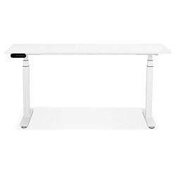 Mes Bureau 160x80x127 cm plateau blanc et métal blanc - ARUBA