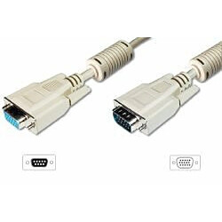 Avis Digitus à VGA Monitor extension cable. HD15 M/F. 1.8m. 3Coax/7C. 2xferrite. Beige