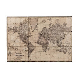 Dansmamaison Planisphere Metal Antique Gris