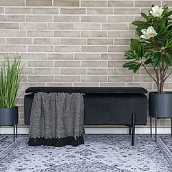 Mes Banc de rangement 95x36,5x46 cm en velours noir