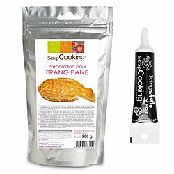 Scrapcooking Préparation pour frangipane 280 g + Stylo de glaçage noir