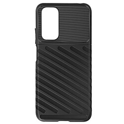 Avizar Coque pour Xiaomi Redmi Note 11 et 11s Silicone Effet Strié Antidérapant Noir