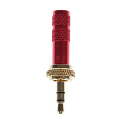 3.5mm vis de verrouillage stéréo jack mâle prise métal audio soudure adaptateur rouge pas cher