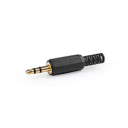 Alpexe Connecteur Jack Stéréo | 3,5 mm Mâle | Plaqué Or | 25 pièces | Noir