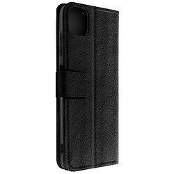 Avizar Housse Samsung Galaxy A22 5G Aspect Grainé Clapet Portefeuille Stand Vidéo noir