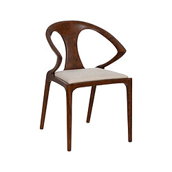 BigBuy Home Chaise de Salle à Manger Marron Beige 55 x 57 x 81,2 cm