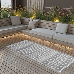 vidaXL Tapis d'extérieur Gris 80x150 cm PP