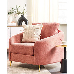 Beliani Fauteuil TROSA Tissu Rose