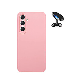 Kit SuppOrt Magnétique + Étui Silicone Liquide Phonecare pour Samsung Galaxy S23 FE - Rose