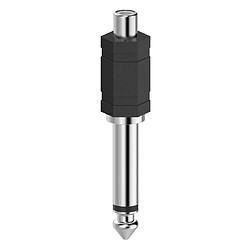 HAMA Adaptateur audio, fiche RCA femelle - jack mono mâle 6,3 mm