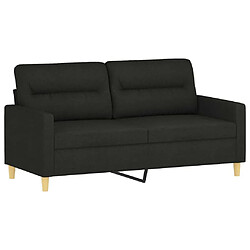 Acheter Maison Chic Canapé 2 places avec oreillers,Sofa de Salon,Canapé droit décoratifs noir 140 cm tissu -GKD182782