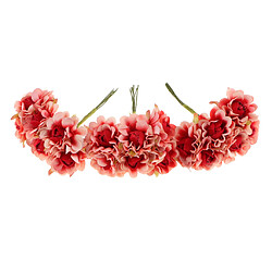 Fleurs de fleur de prunier soie fil 60x mariage pince à cheveux couronne rouge diy