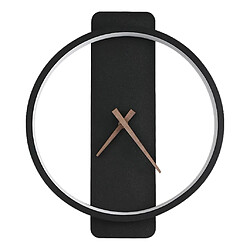 Horloge Murale Moderne De Lampe à LED Mécanisme De Quartz Silencieux Minimaliste, Décor à La Maison Rond Noir