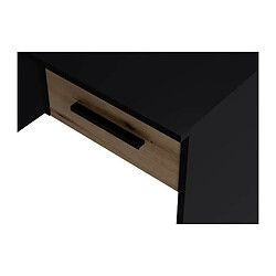 Bureau Petit Tiroir - Décor noir et chene - L 90 x P 50 x H 74 cm pas cher