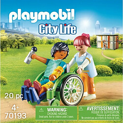 Acheter Playmobil® 70193 Patient en fauteuil roulant, Playmobil City Life