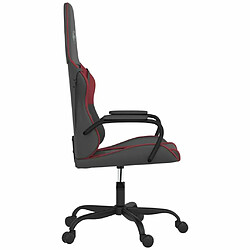 Acheter Maison Chic Chaise de jeu, Chaise gaming, Fauteuil gamer d'ordinateur,Chaise de Bureau Noir et rouge bordeaux Similicuir -GKD46699