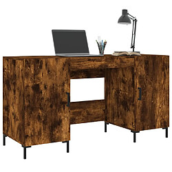 Avis Maison Chic Bureau,Table de travail,bureau de travail pour chambre chêne fumé 140x50x75 cm bois d'ingénierie -GKD90612