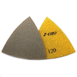 Avis plaquettes de polissage diamant triangulaire pour granit marbre béton 80mm 120 #