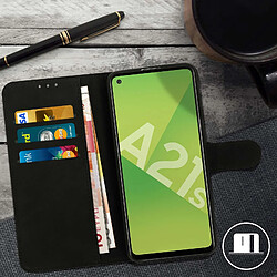 Avis Avizar Housse Samsung Galaxy A21s Étui Porte-carte Fonction Support Noir