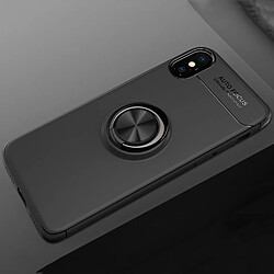 Wewoo Coque noir pour iPhone X Porte-Anneau Métallique 360 Degrés Rotation TPU Cas