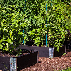 UPYARD Carré potager Gardenbox 120 x 80 cm noir.