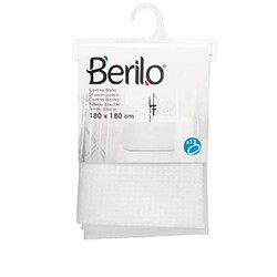 Berilo Rideau de Douche Points Blanc Polyester 180 x 180 cm (12 Unités)