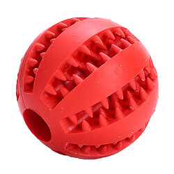 5cm en caoutchouc balle à mâcher traiter nettoyage chien formation dents jouet rouge