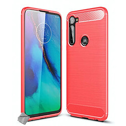 Htdmobiles Coque silicone gel carbone pour Motorola Moto G Pro + film ecran - ROUGE