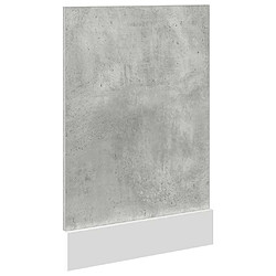 Acheter vidaXL Panneau de lave-vaisselle gris béton 45x3x67 cm