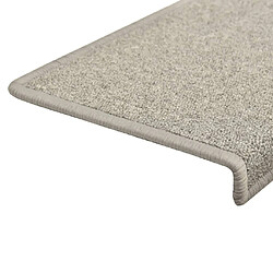 Decoshop26 Tapis d'escalier 15 pièces 65x25 cm Gris clair DEC023813 pas cher